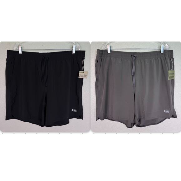 REI Active Pursuits Shorts Mens XL Athletic Gym Unlined UPF 50 NEW Lot of 2 - Picture 1 of 16